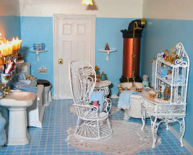 Голубая ванная. Общий вид помещения