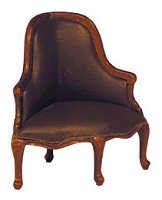 NHM-91. Кресло. Обивка - коричневая кожа. BxSxH(см)=8,0х5,7х8,2