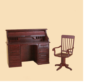 GA-B-46L.  Набор кабинетной мебели. Письменный стол и кресло в федеральном стиле. Красное дерево