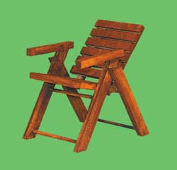 GEM-43. Раскладной стул. Варианты исполнения: натуральное дерево, тонировка под орех, окраска в белый цвет. Размеры (см): ВxSхН(см)=5,3x5,3х7,4