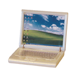 C-34. Переносной компьютер Laptop в кремовом корпусе. Размеры BxSxH(см)=3,4x2,8x3,0