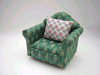 V1-028. Кресло с подушкой. Вариант обивки. BxSxH(см)=8,0х7,0х7,0