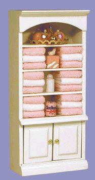 S1-063. Полка для ванной комнаты с аксессуарами. Варианты исполнения: окраска бело-розовая, бело-голубая. BxSxH(см)=6,9х3,4х15,2
